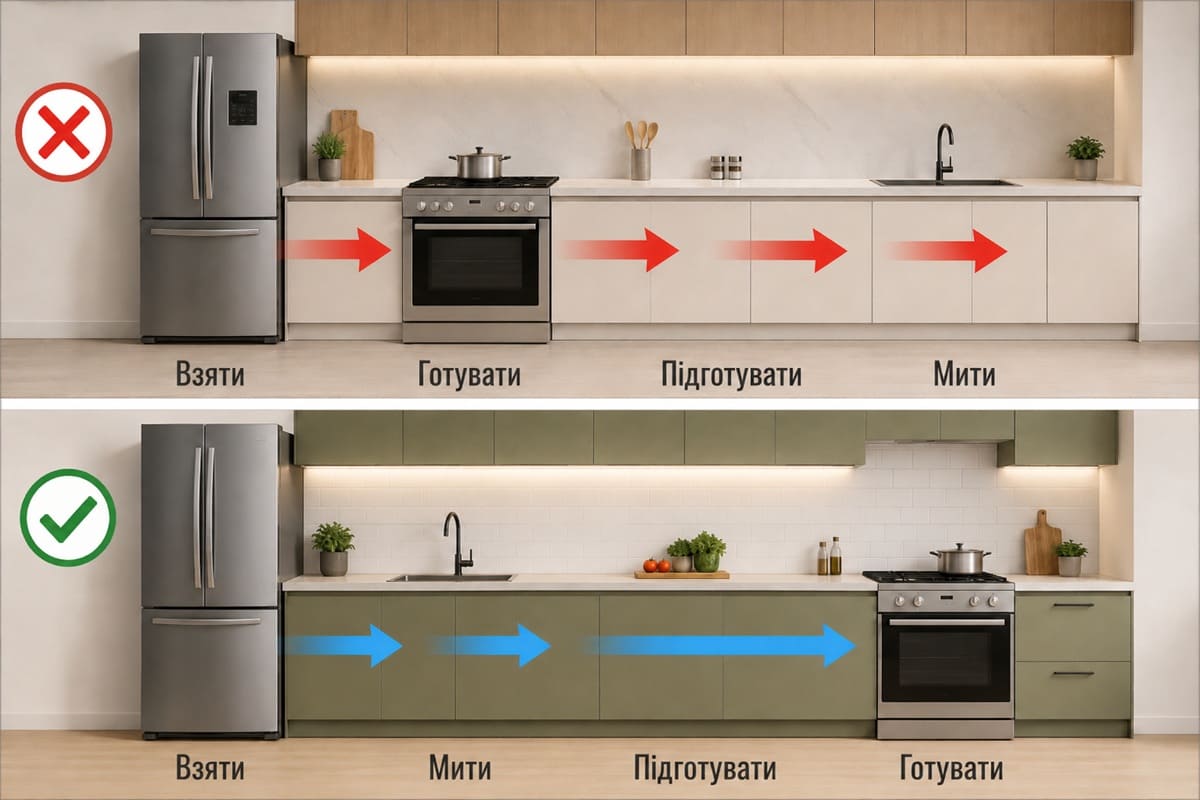 неефективна та ефективна кухня